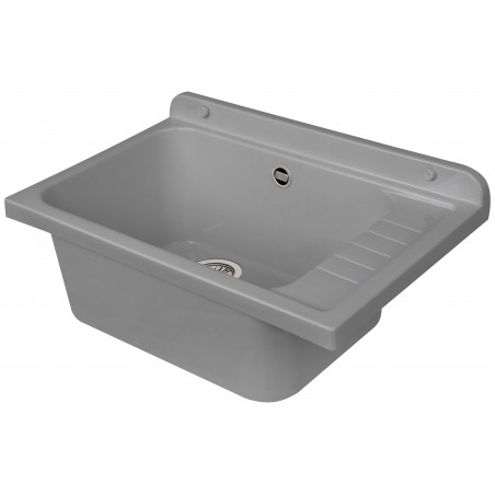 Pilozzo a muro 58x38 cm con sgocciolatoio – Grigio – Profondo e anti UV – Ideale per esterno – Kit di montaggio – Negrari