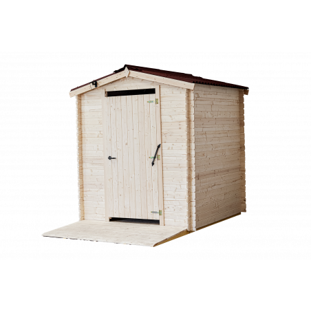 Casetta WC a secco per disabili – 214x210 cm – tavole 20 mm, pavimento e kit PMR inclusi – AL2121.01WC Foresta