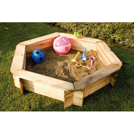 Sabbiera Tuttifrutti in legno di conifera impregnato autoclave 180x26 cm – contenitore sabbia outdoor verde naturale