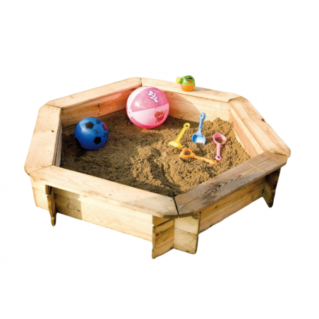 Sabbiera Tuttifrutti in legno di conifera impregnato autoclave 180x26 cm – contenitore sabbia outdoor verde naturale