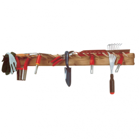 Appendi attrezzi grande legno di conifera 130 cm impregnato autoclave – organizer utensili giardino garage outdoor