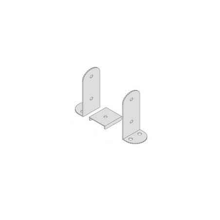 Ancoraggio palo a pavimento ad "L" inox 7x7 cm