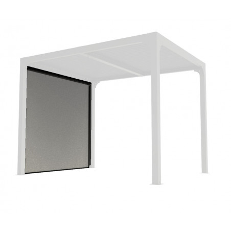 Tenda laterale grigia per pergola bioclimatica per lato 240cm – PVC intrecciato con guide – regolabile in altezza – PERBIR24 Foresta