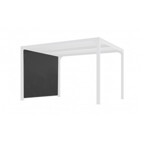Tenda laterale grigia per pergola bioclimatica lato 3 metri – PVC intrecciato con guide – regolabile – PERBIR30 Foresta