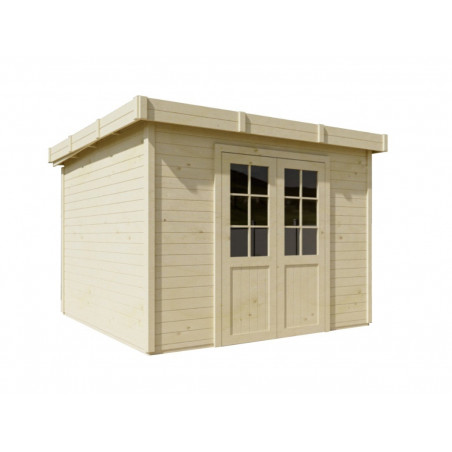 Casetta in legno da giardino 280x280 cm – Spessore pareti 28 mm – Tetto piano acciaio zincato – Vetrate in vetro – SLX3030 Foresta