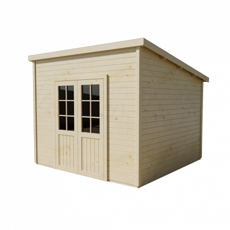 Casetta in legno da giardino 280x280 cm – Spessore pareti 28 mm – Tetto acciaio zincato – Vetrate in vetro – LAX3030.02 Foresta