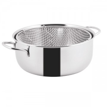 Friteuse en acier inoxydable Metalsomma avec panier de 24 cm