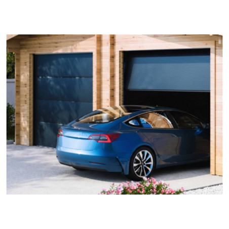 Porta sezionale motorizzata per garage – Pannelli 22 mm PVC – Colore antracite – PG3655S Foresta