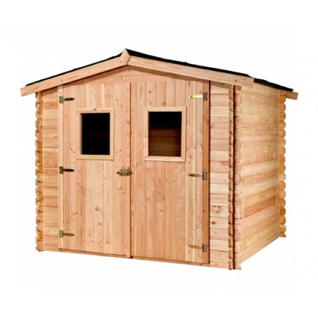 Casetta da giardino in legno 235x213 cm – Pareti 28 mm – Con pavimento e tetto lamiera – DU2421.01N Foresta