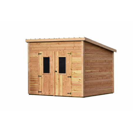 Casetta da giardino in legno 280x280 cm – Spessore pareti 28 mm – Legno Douglas e tetto acciaio – DAN3030.02 Foresta