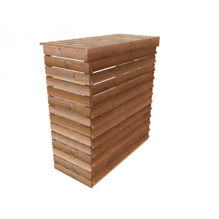 Copertura copri condizionatore XL 132x58x147 cm – Abete termotrattato con lamelle fisse – Uso esterno parete – CC1306XLVF Foresta