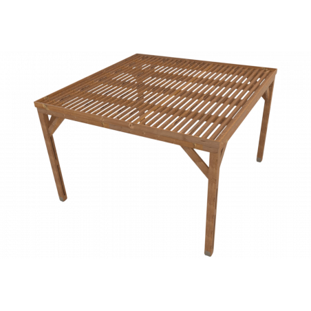 Pergola da giardino in legno 394x394 cm – Abete termotrattato THT senza tetto – THO3939TF Foresta