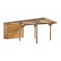 Tettoia auto in legno...