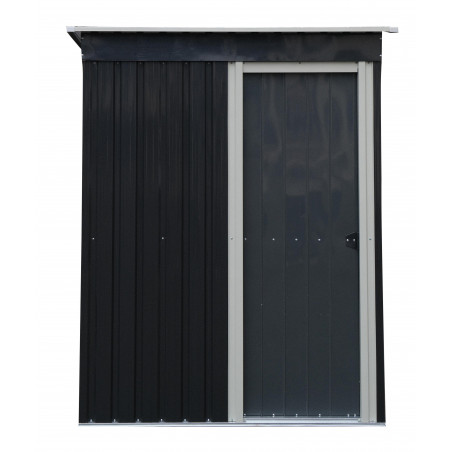 Casetta da giardino in metallo 151x130 cm – Capanno con superficie 1,96 m² – Tetto monofalda – Porta singola 54 cm – AM1513.1 Foresta