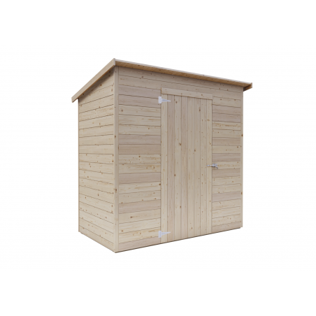 Casetta in legno da giardino 207x102 cm – Spessore pareti 19 mm – Porta cieca battente – Abete naturale