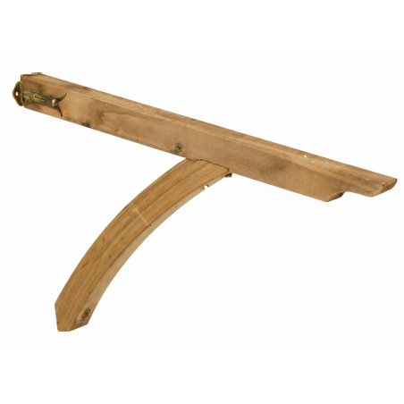 Mensola portante 9x9x112 cm – Legno con puntone ad arco e lavorazione S – Supporto con ferramenta