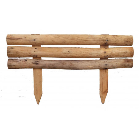 Mini recinzione Venere in legno di castagno 80x23/45 cm – Naturale resistente a funghi e insetti