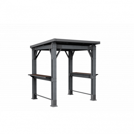 Gazebo Barbecue Grill in Resina DecoCoat - 247x200x238 - Effetto Legno - Keter