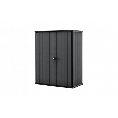 Armadio Porta Attrezzi da Esterno Cortina Alto EVOTECH+ 1400L 140x73,6x170,4 - Grigio effetto legno - Keter