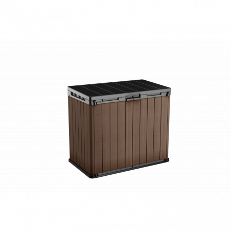 Box Porta Attrezzi e Bidoni da Esterno Keter Store-It-Out Darwin EVOTECH+ - Marrone - 1150L (2x240L) 140x80x120 -Keter