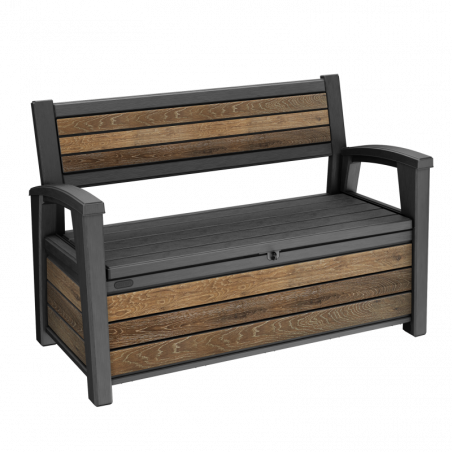Panchina Contenitore da Esterno Keter Deco Bench 60G 227L - Effetto Legno - Keter