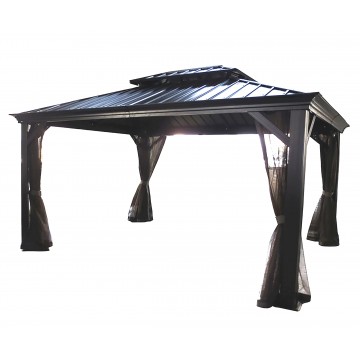 Aluminum Gazebo 483X363 cm Newgarden Bronze Color