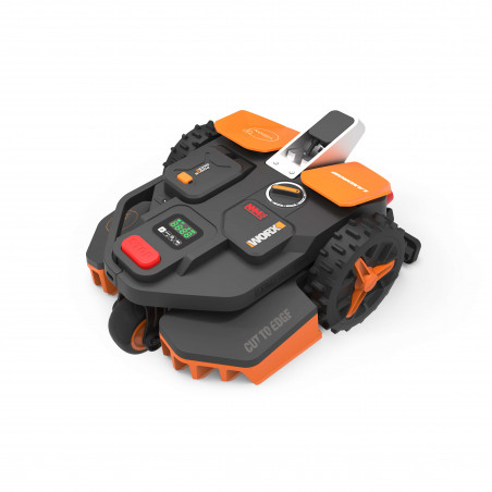 Robot rasaerba automatico WR202E Landroid Vision con videocamera AI per giardini fino a 250 m² - Worx
