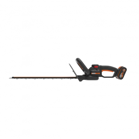 Tagliasiepi a batteria WG263E 20 Volt Brushless con batteria 4 Ah e caricabatteria rapido per potatura siepi 57 cm - Worx