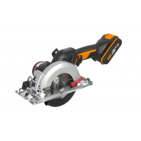 Sega circolare WX531 20 Volt Brushless 120 millimetri con batteria 2Ah per tagli fino a 41 millimetri - Worx