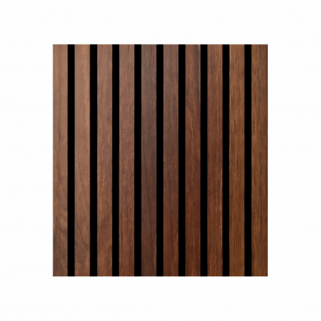 Pannello murale acustico a doghe effetto noce chiaro fonoassorbente set 12 pezzi 60x60 per casa e ufficio - Divina Home