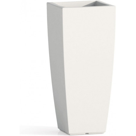 Polymer Vase Monacis Stilo Square White - cm 33 X 33 - h 70 cm.
