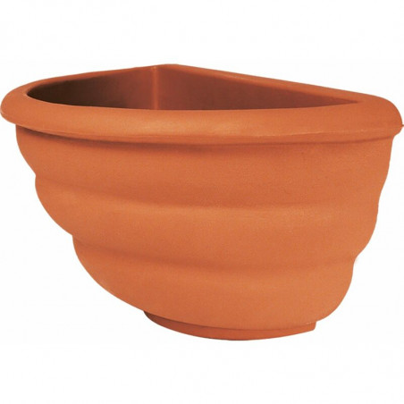 Vaso da parete decorativo classico tradizionale 50x27 H25 in polimero resistente terracotta per piante per giardini e terrazze - Made in Italy - Monacis