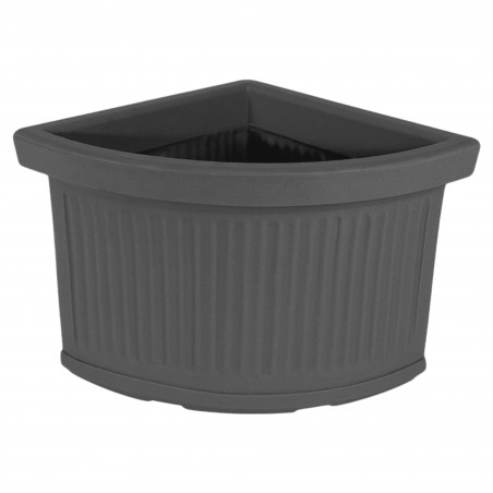 Anthracite Millerighe Angular Monacis Vase en polymère cm 50 (47X47X38h)