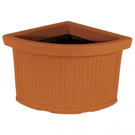 Polymer Vase Monacis Angular Millerighe Terracotta cm 40 (40X40X34h)