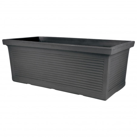Planter in Polymer Monacis Striped Anthracite cm 100 (100X47X38h)