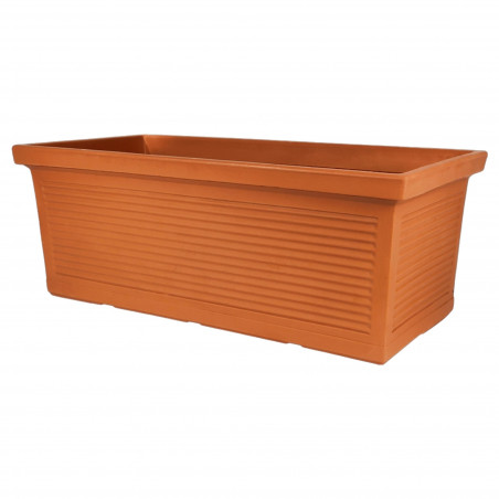 Vaso Fioriera decorativa classica tradizionale 80x40 H34 in polimero resistente terracotta per piante per giardini e terrazze - Made in Italy - Monacis