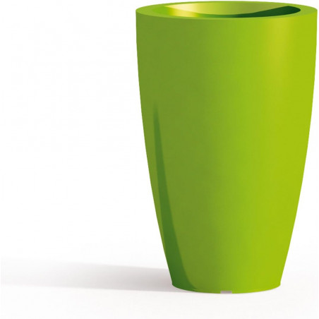 Vase Polymère Monacis Prisma Rond Vert - Ø 33 cm. - h 50cm.