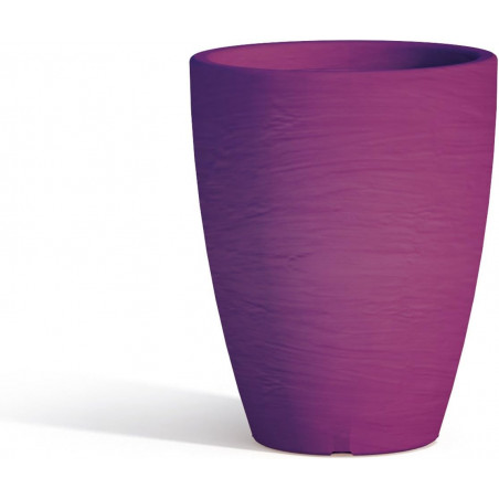 Vaso moderno di design Ø30 H38 in polimero viola resistente per interno ed esterno - Made in Italy - Monacis