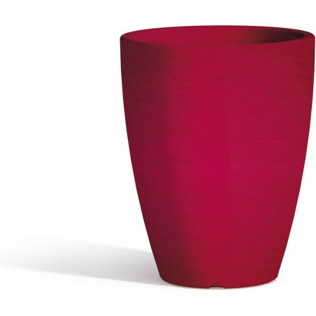 Vase Polymère Monacis Adone Rond Rouge - Ø 30 cm. -h 38cm.