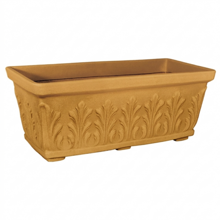 Vaso Fioriera decorativa classica tradizionale 50x20 H18 in polimero resistente impruneta per piante per giardini e terrazze - Made in Italy - Monacis