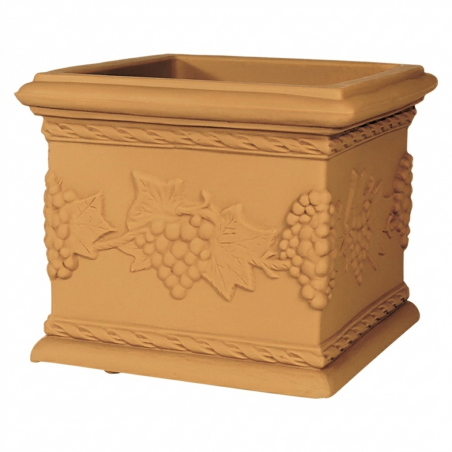 Vase en Polymère Monacis Carré Raisin Impruneta Cm25 (23X23X20h)