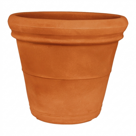 Vaso decorativo classico tradizionale Ø45 H36 in polimero resistente terracotta per piante per giardini e terrazze - Made in Italy - Monacis