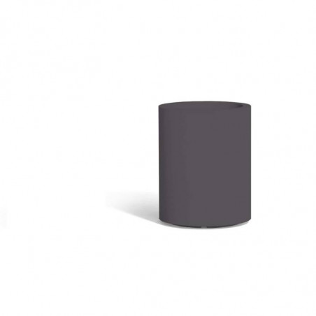 Vaso moderno di design cilindrico Ø40 H50 in polimero antracite resistente per interno ed esterno - Made in Italy - Monacis