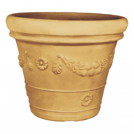 Vaso decorativo classico tradizionale Ø45 H36,5 in polimero resistente impruneta per piante per giardini e terrazze - Made in Italy - Monacis