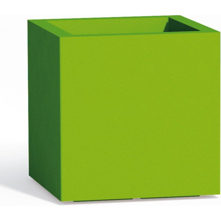 Polymer vase Monacis Cube cm. 40X40X40 Green