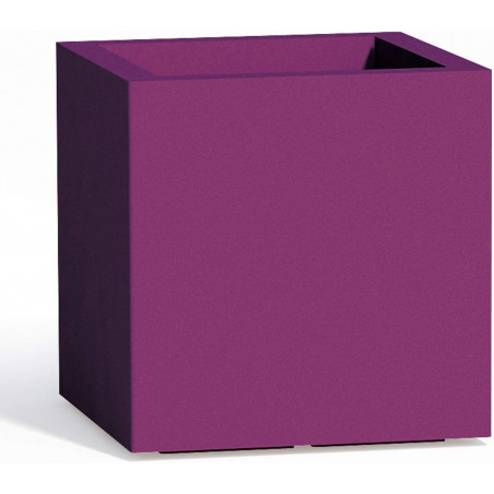 Polymer vase Monacis Cube cm. 40X40X40 Purple
