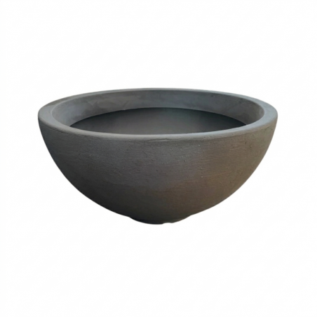 Ciotola vaso di design Ø85 H43 in polimero resistente antracite per piante da interno ed esterno - Made in Italy - Monacis