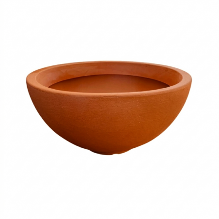 Ciotola vaso di design Ø85 H43 in polimero resistente terracotta per piante da interno ed esterno - Made in Italy - Monacis