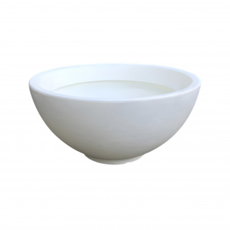 Ciotola vaso di design Ø45 H22 in polimero resistente bianco per piante da interno ed esterno - Made in Italy - Monacis