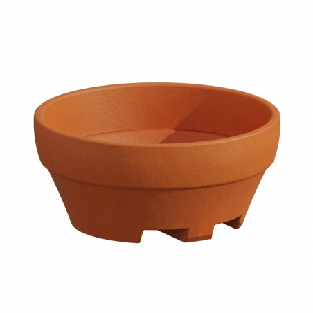 Vaso grande XXL di design Ø120 H60 in polimero terracotta per alberi e grandi piante per interno ed esterno - Made in Italy - Monacis